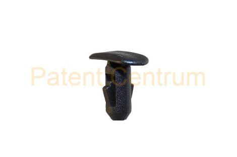 06-044   RENAULT gumiszegély rögzítő patent.   Furat: 5,5 mm Hossz: 12 mm Fej átmérő: 7*14,5 mm Szín: fekete.  Gyári cikkszám: 82176228